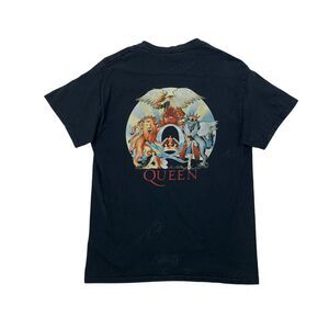 Vintage Queen Band T Shirt Mens S Small Black A Day At The Races Album Y2K